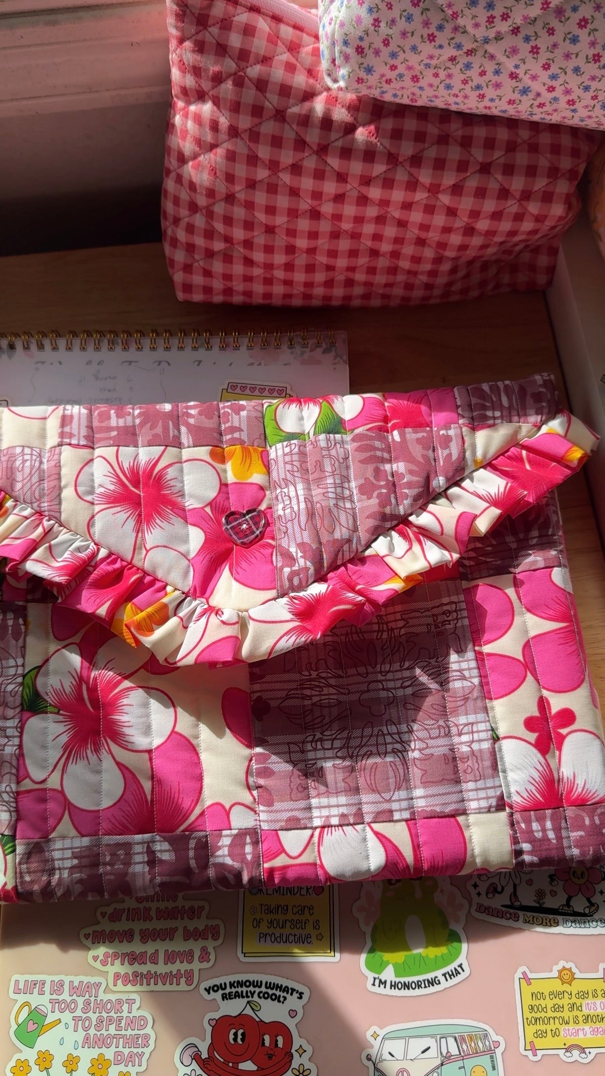 PINK PLUMERIA LAPTOP SLEEVE